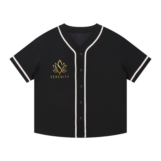 Contrast Piped Button-Up Jersey
