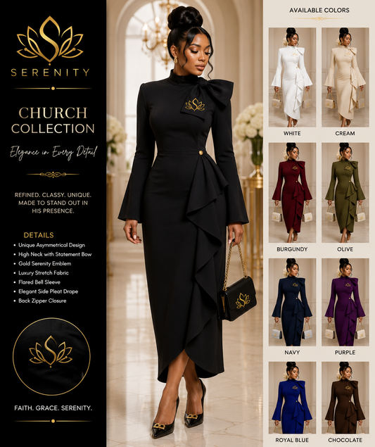 house of serenity elegant sunday collection dress. coming soon