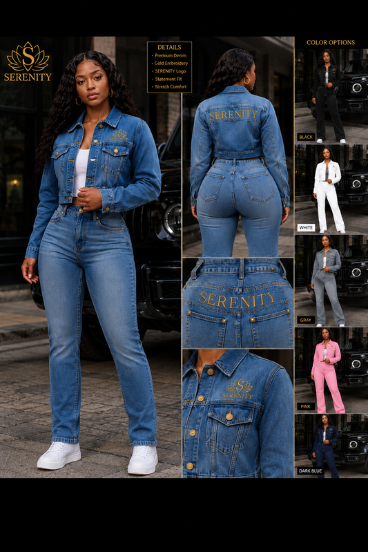 serenity denim set. coming soon