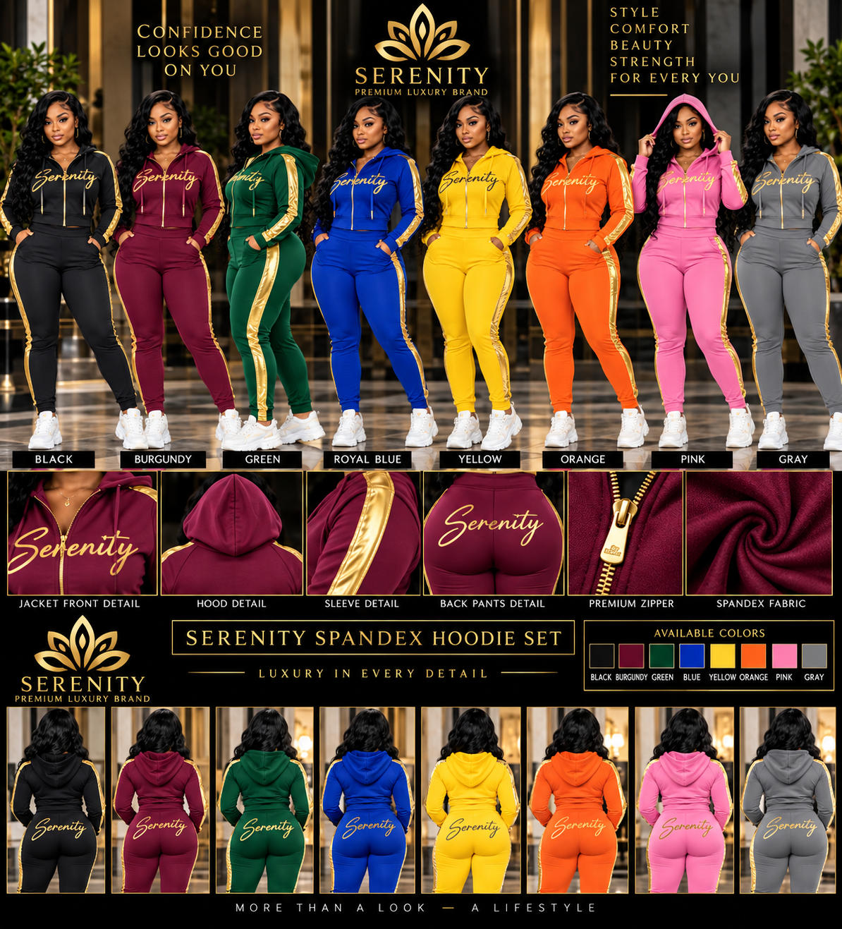 house of serenity two piece top level tracksuit coming soon