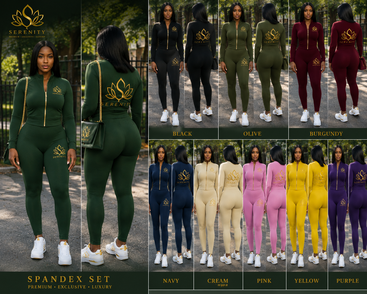 house of serenity signature spandex set. coming soon