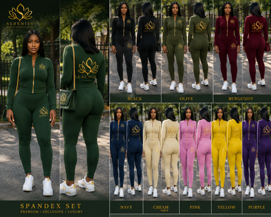 house of serenity signature spandex set. coming soon