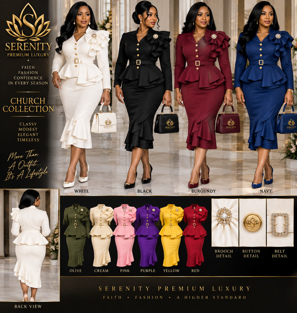 house of serenity elegant sunday dress set coming soon