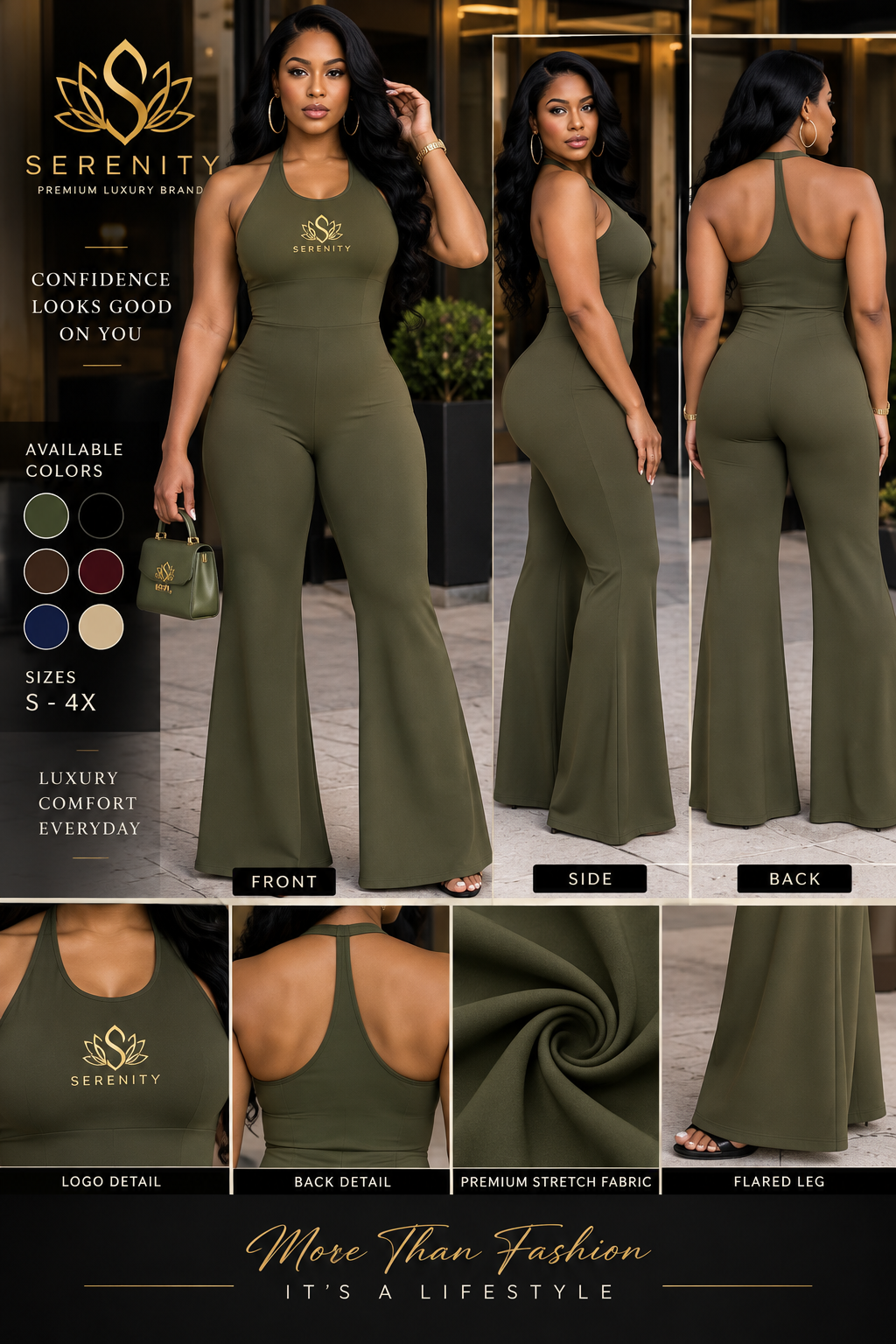 Women’s Halter Flared Jumpsuit