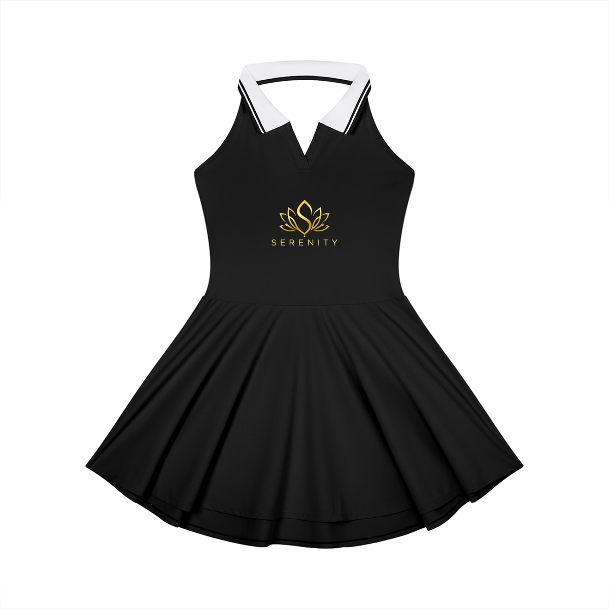 Women's Collared Halter A-Line Tennis Dress