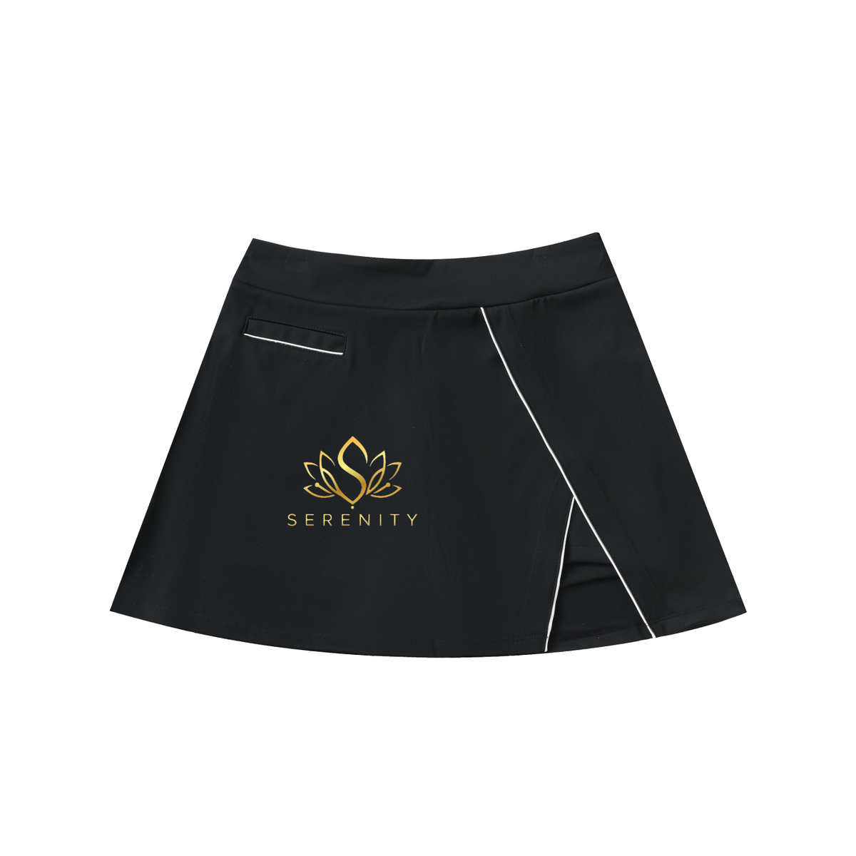 High-Waist Pocketed A-Line Skirt