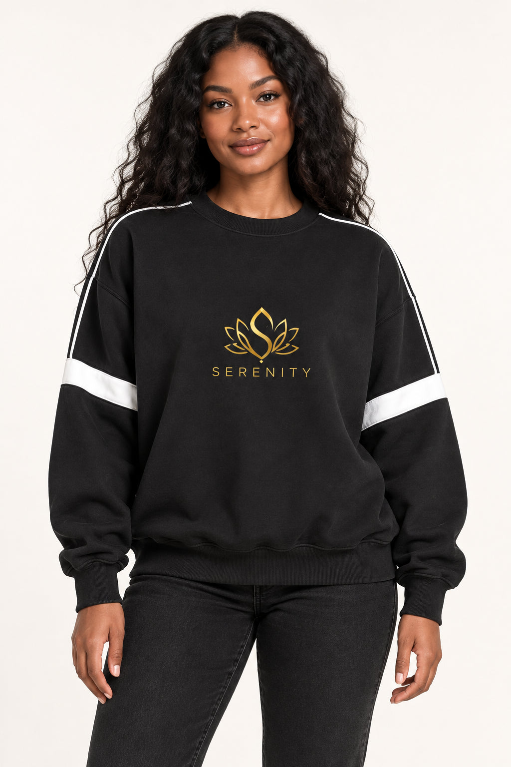 Oversized Crewneck Taped Sweatshirt